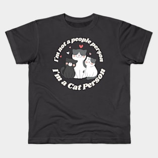 I'm not a people person, I'm a cat person Kids T-Shirt